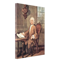 William Hogarth - Portrait of Dr Hoaldy Gallery Wrap Canvas