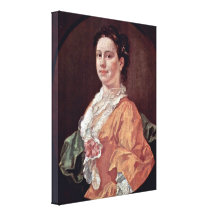 William Hogarth - Portrait of Mrs Salter Canvas Prints