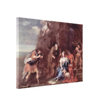 William Hogarth - Prospero and Miranda Stretched Canvas Print