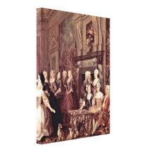 William Hogarth - Sir Richardwife and daughter Stretched Canvas Print