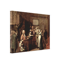 William Hogarth - The denunciation Stretched Canvas Prints