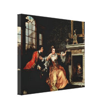 William Hogarth - The Ladys Last Stake Stretched Canvas Print
