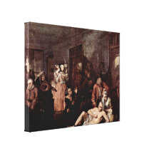 William Hogarth - The Madhouse Gallery Wrap Canvas