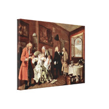 William Hogarth - The suicide Comtesse Stretched Canvas Print