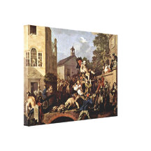 William Hogarth - The triumph of the Members Gallery Wrap Canvas
