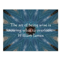 William James Quote With Primative Tribl Design Post Card
