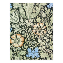 William Morris floral design Postcards
