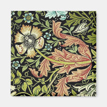 William Morris Flower design Fridge Magnets