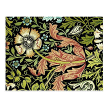 William Morris Flower design Postcards