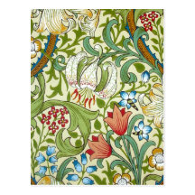 William Morris Garden Lily Wallpaper Post Card