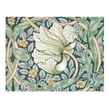William Morris Pimpernel Floral Design Postcards