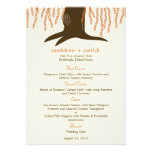 Willow Tree Fall Wedding Menu Card Custom Invites