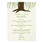Willow Tree Wedding Menu Card Announcements