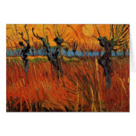 Willows at Sunset by Vincent van Gogh Greeting Card
