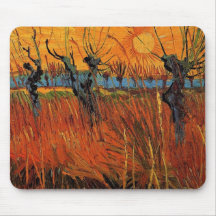 Willows at Sunset by Vincent van Gogh Mousepad
