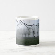 Willows in the fog mug