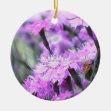 Wind Blown Dianthus Ornaments