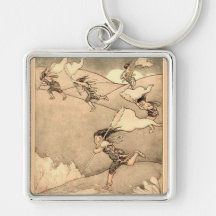 Wind Faeries Catching Wind Key Chain