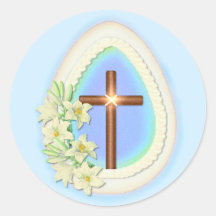 Window Egg and Cross Sticker