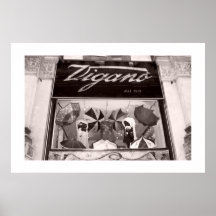 Window Shop Umbrellas Print
