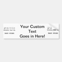 Windows Fear me Male Bass player version Bumper Stickers