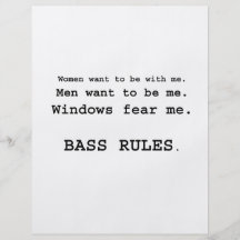 Windows Fear me Male Bass player version Personalized Flyer