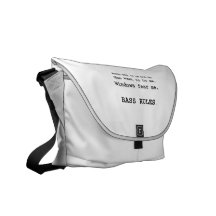 Windows Fear me Male Bass player version Courier Bag