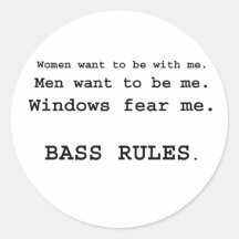 Windows Fear me Male Bass player version Sticker