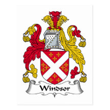 Windsor Family Crest Post Cards