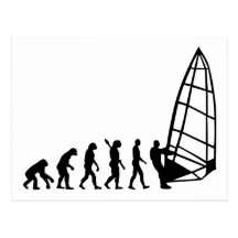 Windsurfing evolution post cards