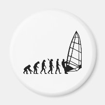 Windsurfing evolution refrigerator magnet