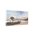 Windy 4mile beach v2 stretched canvas print