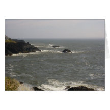 Windy Day on the Oregon Coast Greeting Card