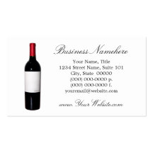 Wine Bottle (Blank Label) Business Cards