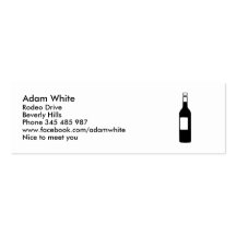 Wine bottle business cards