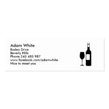 Wine bottle glass business card templates