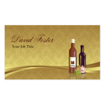 Wine Bottle Grape Dealer Retailer Agency Agent Business Cards