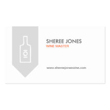WINE BOTTLE LOGO (GRAY) Business Card