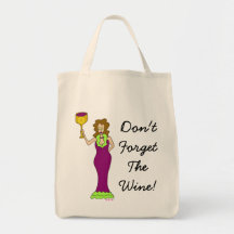 Wine Diva "Don't Forget The Wine!" Shopping Bag