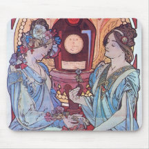 Wine Drinking Women Mousepads