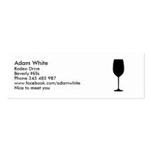 Wine glass business card template