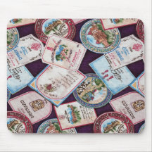 Wine Labels Mousepad