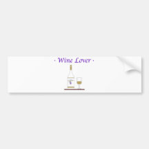 WINE LOVER_GOLD BUMPER STICKER