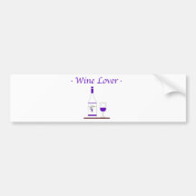 WINE LOVER_PURPLE BUMPER STICKER