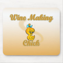 Wine Making Chick Mouse Pad