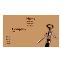 Wine Opener Business Cards