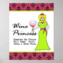 Wine Princess "Someday My Prince Will Come" Print