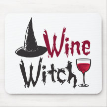 Wine Witch Mouse Pad