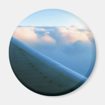 Wing Slices Thru Clouds Fridge Magnet