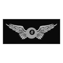 winged eightball personalized announcements